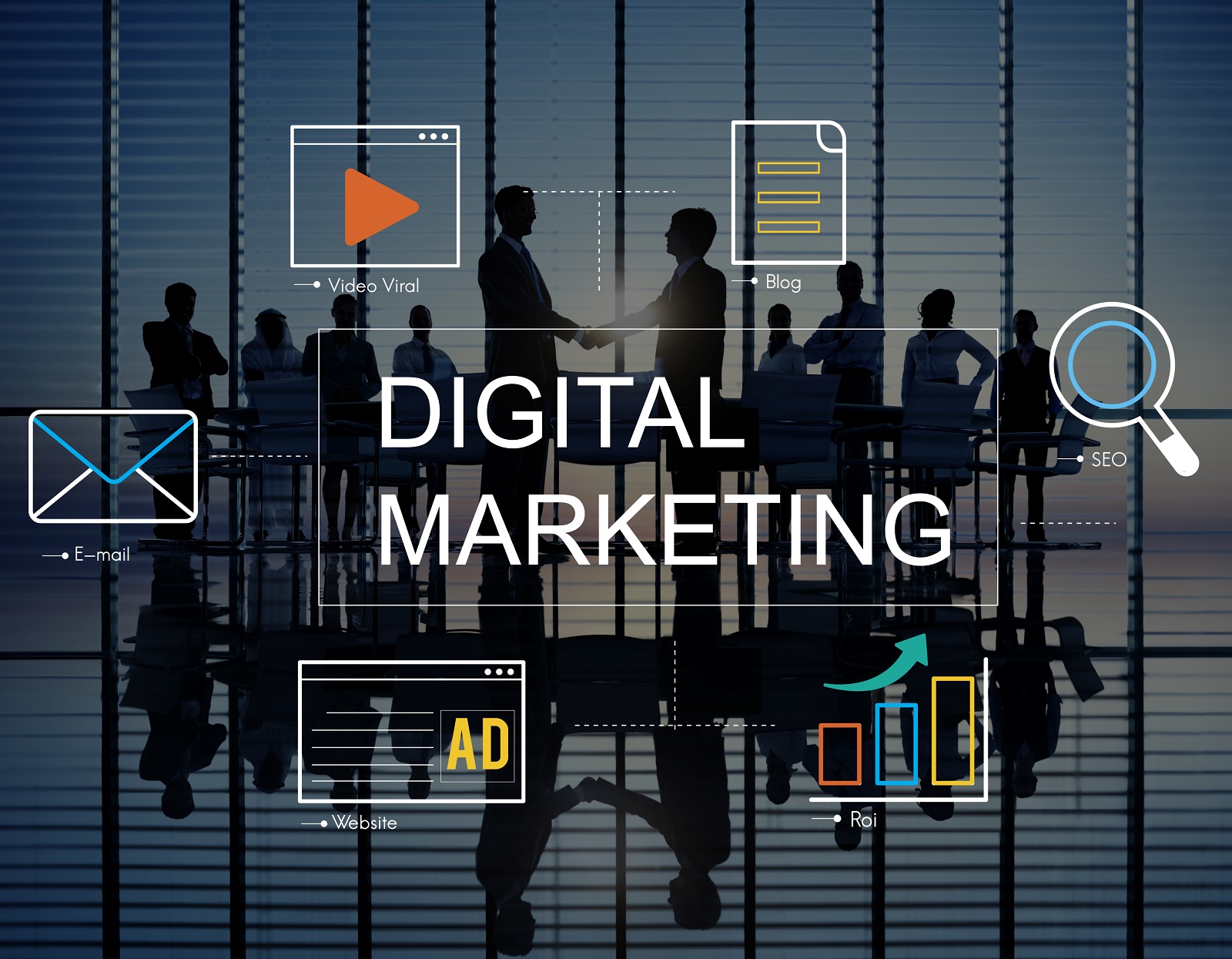 Digital Marketing Media Technology Graphic Concept Digital Marketing